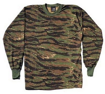 Camouflage T-Shirts Tiger Stripe Camo Long Sleeve Shirt Camouflage T-Shirts Tiger Stripe Camo Long Sleeve Shirt